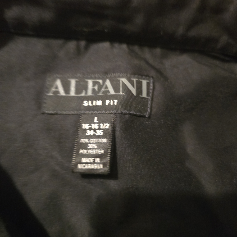Alfani Mens LargeBlack Slim Fit Shirt. BNWT! - Picture 3 of 5